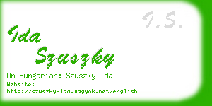 ida szuszky business card